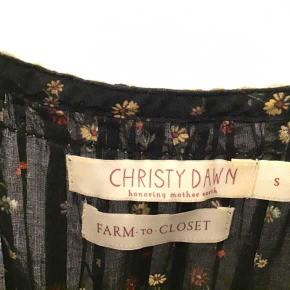 Christy Dawn The Kelly Dress in Black Aster Garden - Picture 6 of 7